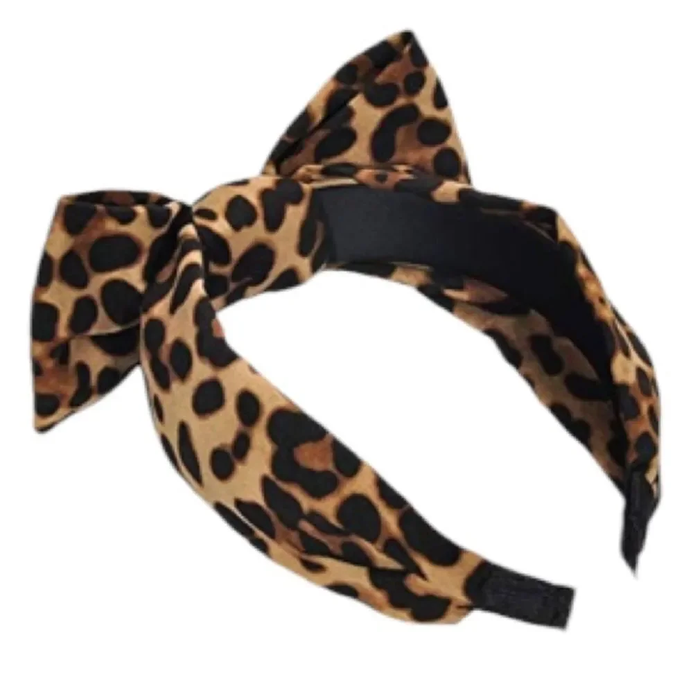 Leopard Headband New Wide Knot Hair Headbands for Girls Retro Animal Print